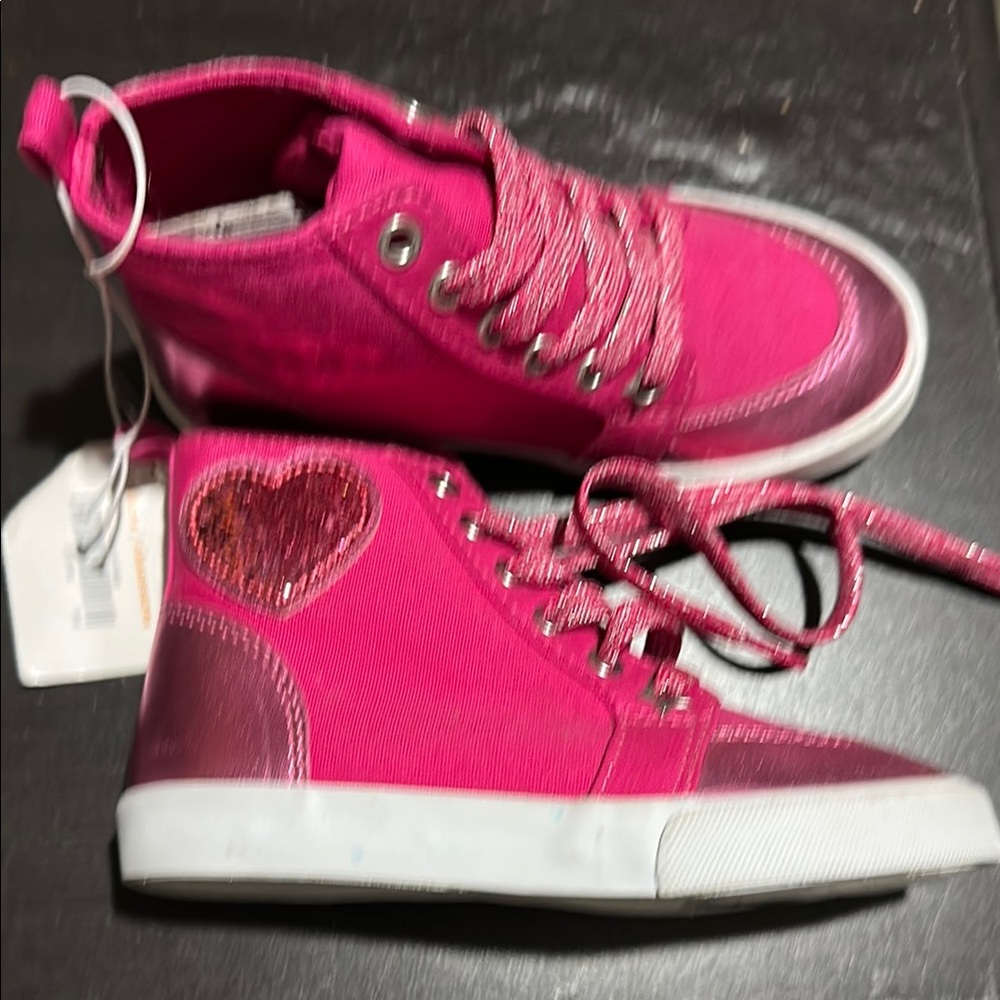Vibrant Pink Canvas High-Top Sneakers by Gymboree